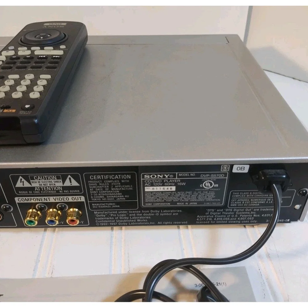 Sony DVP-S570D CD/DVD Player - With Remote - Tested & Works ✅✅